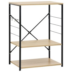 vidaXL Mikrowellenregal Schwarz Eiche 60×39,6×79,5 cm Holzwerkstoff