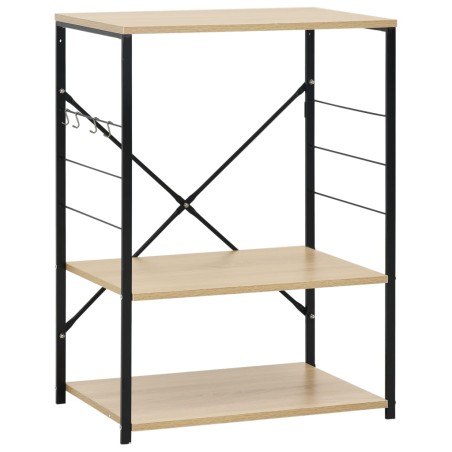 vidaXL Mikrowellenregal Schwarz Eiche 60×39,6×79,5 cm Holzwerkstoff