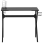 vidaXL Gaming-Schreibtisch mit K-Gestell Schwarz 90x60x75 cm vidaXL Gaming-Schreibtisch mit K-Gestell Schwarz 90x60x75 cm