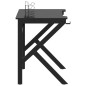 vidaXL Gaming-Schreibtisch mit K-Gestell Schwarz 90x60x75 cm vidaXL Gaming-Schreibtisch mit K-Gestell Schwarz 90x60x75 cm