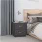 vidaXL Nachttisch Grau 40x34x45 cm Massivholz Kiefer vidaXL Nachttisch Grau 40x34x45 cm Massivholz Kiefer