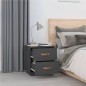 vidaXL Nachttisch Grau 40x34x45 cm Massivholz Kiefer vidaXL Nachttisch Grau 40x34x45 cm Massivholz Kiefer