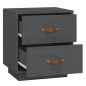 vidaXL Nachttisch Grau 40x34x45 cm Massivholz Kiefer vidaXL Nachttisch Grau 40x34x45 cm Massivholz Kiefer