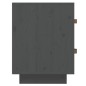 vidaXL Nachttisch Grau 40x34x45 cm Massivholz Kiefer vidaXL Nachttisch Grau 40x34x45 cm Massivholz Kiefer