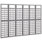 vidaXL 6-tlg. Paravent/Spalier Massivholz Tanne Grau 242,5x180 cm vidaXL 6-tlg. Paravent/Spalier Massivholz Tanne Grau 242,5x180 cm
