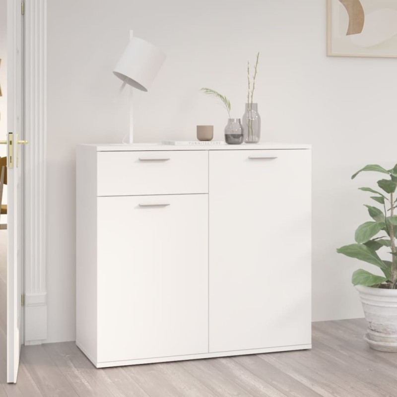 vidaXL Sideboard Weiß 80x36x75 cm Holzwerkstoff vidaXL Sideboard Weiß 80x36x75 cm Holzwerkstoff