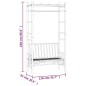 vidaXL Gartenbank mit Pergola 116 cm Bambus vidaXL Gartenbank mit Pergola 116 cm Bambus