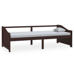 vidaXL Tagesbett 3-Sitzer Dunkelbraun Massivholz Kiefer 90x200 cm