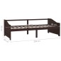 vidaXL Tagesbett 3-Sitzer Dunkelbraun Massivholz Kiefer 90x200 cm vidaXL Tagesbett 3-Sitzer Dunkelbraun Massivholz Kiefer 90x200 cm