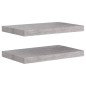 vidaXL Schweberegale 2 Stk. Betongrau 50x23x3,8 cm MDF vidaXL Schweberegale 2 Stk. Betongrau 50x23x3,8 cm MDF