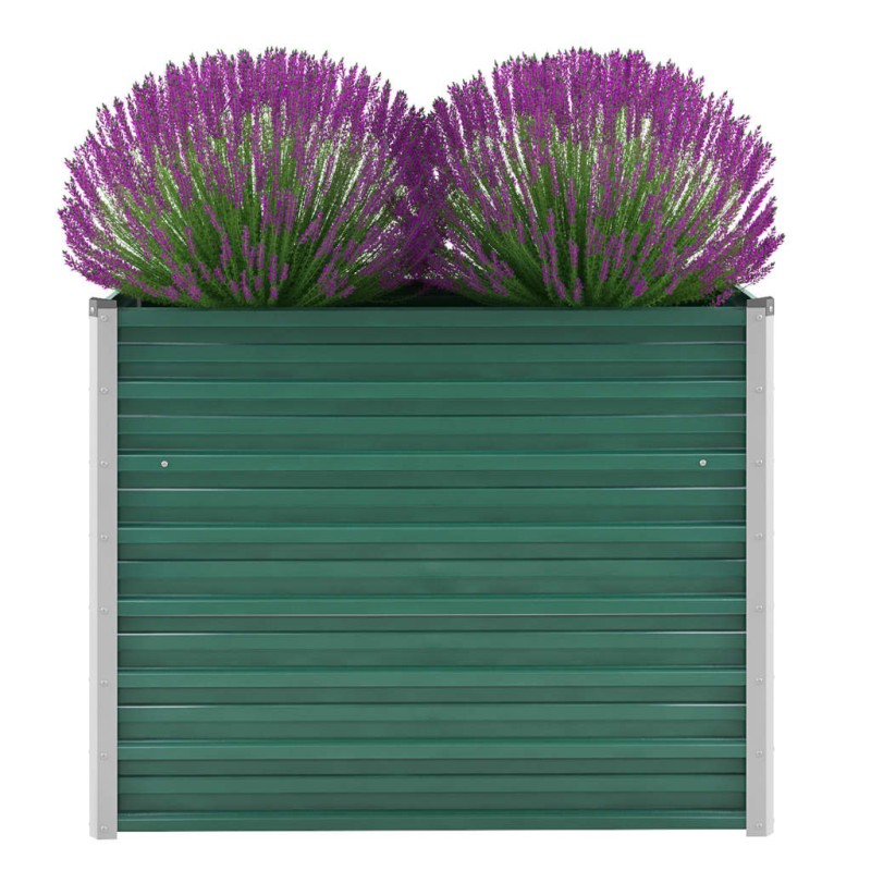 vidaXL Garten-Hochbeet Verzinkter Stahl 100x40x77 cm Grün vidaXL Garten-Hochbeet Verzinkter Stahl 100x40x77 cm Grün