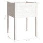 vidaXL Pflanzkübel Weiß 50x50x70 cm Massivholz Kiefer vidaXL Pflanzkübel Weiß 50x50x70 cm Massivholz Kiefer