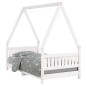vidaXL Kinderbett Weiß 80x160 cm Massivholz Kiefer vidaXL Kinderbett Weiß 80x160 cm Massivholz Kiefer