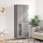 Highboard Grau Sonoma 69,5x34x180 cm Holzwerkstoff Highboard Grau Sonoma 69,5x34x180 cm Holzwerkstoff