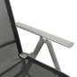vidaXL Garten-Liegestuhl Textilene und Aluminium Silbern vidaXL Garten-Liegestuhl Textilene und Aluminium Silbern