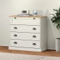 vidaXL Kommode VIGO Weiß 80x40x76 cm Massivholz Kiefer vidaXL Kommode VIGO Weiß 80x40x76 cm Massivholz Kiefer