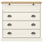 vidaXL Kommode VIGO Weiß 80x40x76 cm Massivholz Kiefer vidaXL Kommode VIGO Weiß 80x40x76 cm Massivholz Kiefer