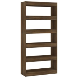 vidaXL Bücherregal/Raumteiler Braun Eiche 80x30x166 cm Holzwerkstoff