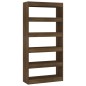 vidaXL Bücherregal/Raumteiler Braun Eiche 80x30x166 cm Holzwerkstoff