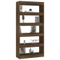 vidaXL Bücherregal/Raumteiler Braun Eiche 80x30x166 cm Holzwerkstoff