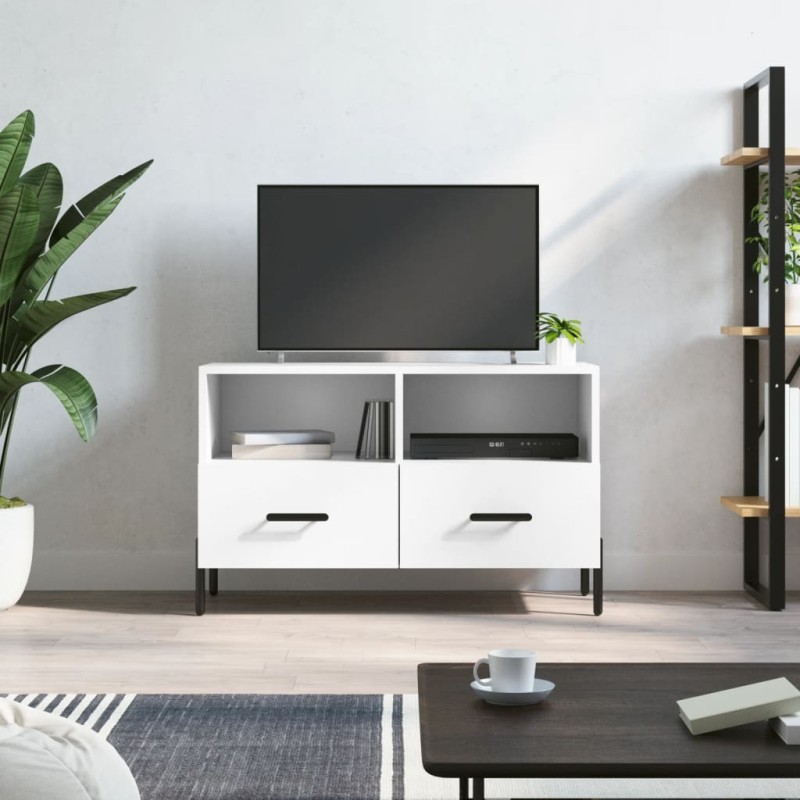 vidaXL TV-Schrank Weiß 80x36x50 cm Holzwerkstoff vidaXL TV-Schrank Weiß 80x36x50 cm Holzwerkstoff