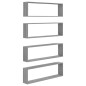 vidaXL Wandregale 4 Stk. Grau Sonoma 100x15x30 cm Holzwerkstoff vidaXL Wandregale 4 Stk. Grau Sonoma 100x15x30 cm Holzwerkstoff