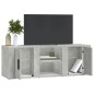 vidaXL TV-Schrank Betongrau 100x31,5x35 cm Holzwerkstoff vidaXL TV-Schrank Betongrau 100x31,5x35 cm Holzwerkstoff