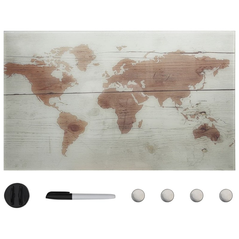 vidaXL Magnettafel Wandmontage Glas 100x60 cm vidaXL Magnettafel Wandmontage Glas 100x60 cm