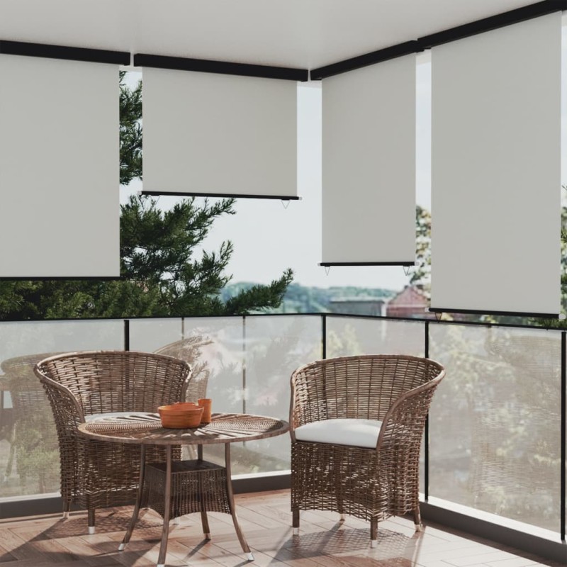 vidaXL Balkon-Seitenmarkise 122x250 cm Creme
