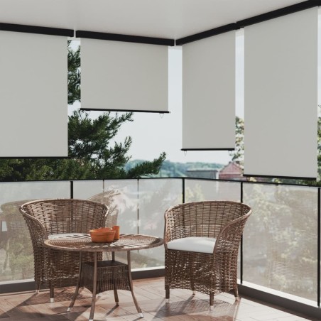 vidaXL Balkon-Seitenmarkise 122x250 cm Creme