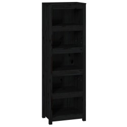 vidaXL Bücherregal Schwarz 50x35x154 cm Massivholz Kiefer