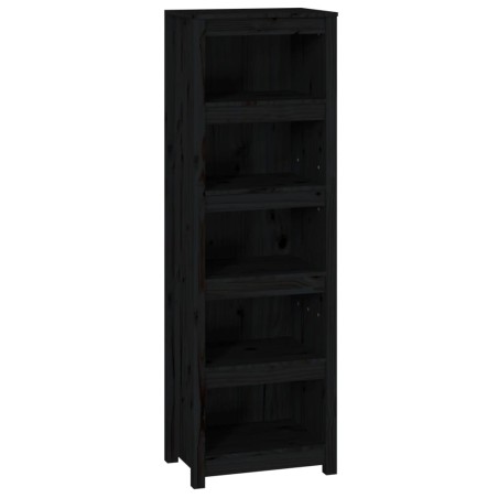 vidaXL Bücherregal Schwarz 50x35x154 cm Massivholz Kiefer