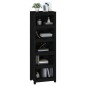 vidaXL Bücherregal Schwarz 50x35x154 cm Massivholz Kiefer vidaXL Bücherregal Schwarz 50x35x154 cm Massivholz Kiefer