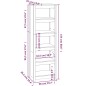 vidaXL Bücherregal Schwarz 50x35x154 cm Massivholz Kiefer vidaXL Bücherregal Schwarz 50x35x154 cm Massivholz Kiefer