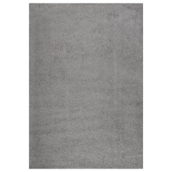 vidaXL Teppich Shaggy Hochflor Grau 160x230 cm