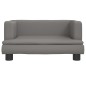 Hundebett Grau 60x40x30 cm Kunstleder Hundebett Grau 60x40x30 cm Kunstleder