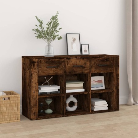 vidaXL Sideboard Räuchereiche 100x30x59,5 cm Holzwerkstoff