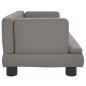Hundebett Grau 60x40x30 cm Kunstleder Hundebett Grau 60x40x30 cm Kunstleder