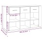 vidaXL Sideboard Räuchereiche 100x30x59,5 cm Holzwerkstoff vidaXL Sideboard Räuchereiche 100x30x59,5 cm Holzwerkstoff