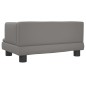 Hundebett Grau 60x40x30 cm Kunstleder Hundebett Grau 60x40x30 cm Kunstleder
