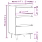 vidaXL Sideboard Weiß 40x35x70 cm Holzwerkstoff vidaXL Sideboard Weiß 40x35x70 cm Holzwerkstoff