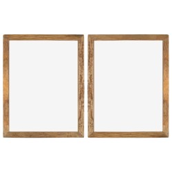 vidaXL Bilderrahmen 2 Stk. 90x70 cm Massives Altholz und Glas
