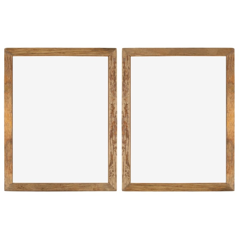 vidaXL Bilderrahmen 2 Stk. 90x70 cm Massives Altholz und Glas vidaXL Bilderrahmen 2 Stk. 90x70 cm Massives Altholz und Glas