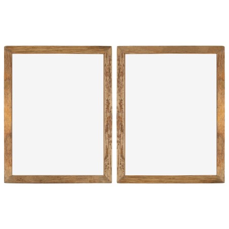 vidaXL Bilderrahmen 2 Stk. 90x70 cm Massives Altholz und Glas