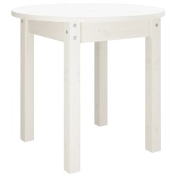 vidaXL Couchtisch Weiß Ø 45x40 cm Massivholz Kiefer