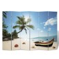vidaXL Raumteiler klappbar 217x170 cm Strand vidaXL Raumteiler klappbar 217x170 cm Strand