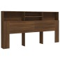 vidaXL Kopfteil mit Ablagen Braun Eichen-Optik 200x19x103,5 cm