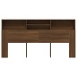 vidaXL Kopfteil mit Ablagen Braun Eichen-Optik 200x19x103,5 cm