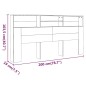 vidaXL Kopfteil mit Ablagen Braun Eichen-Optik 200x19x103,5 cm