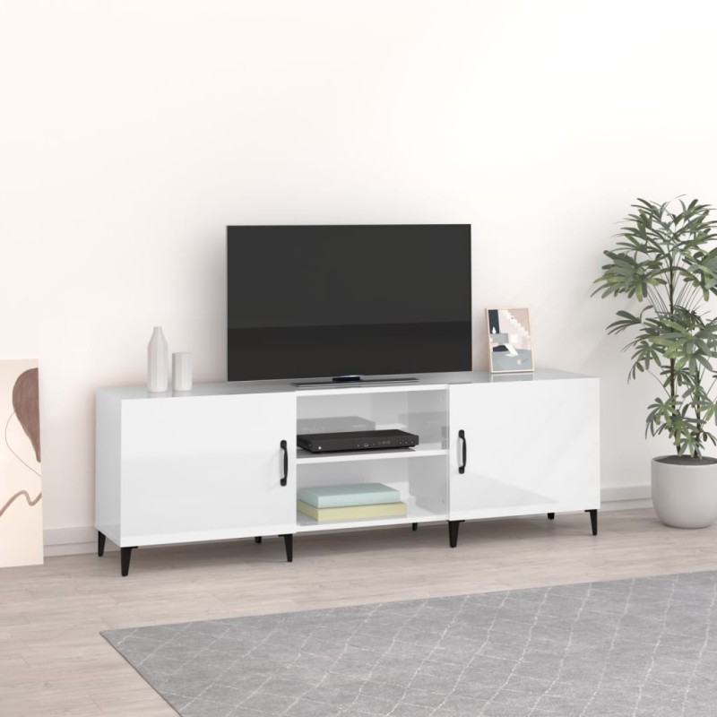 vidaXL TV-Schrank Hochglanz-Weiß 150x30x50 cm Holzwerkstoff vidaXL TV-Schrank Hochglanz-Weiß 150x30x50 cm Holzwerkstoff
